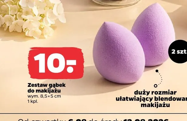 Zestaw gąbek do makijażu promocja w Netto