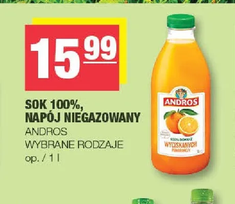 Sok 100% Andros promocja w SPAR