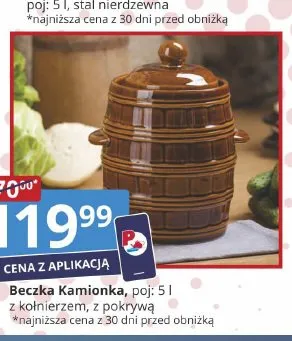 Beczka Kamionka z kołnierzem i pokrywą 5 l promocja w Prymus AGD