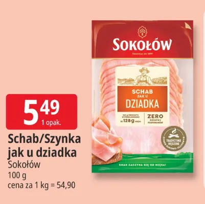 Szynka jak u dziadka Sokołów promocja w Leclerc
