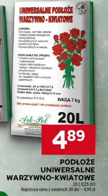 Podłoże uniwersalne warzywno-kwiatowe promocja w Stokrotka
