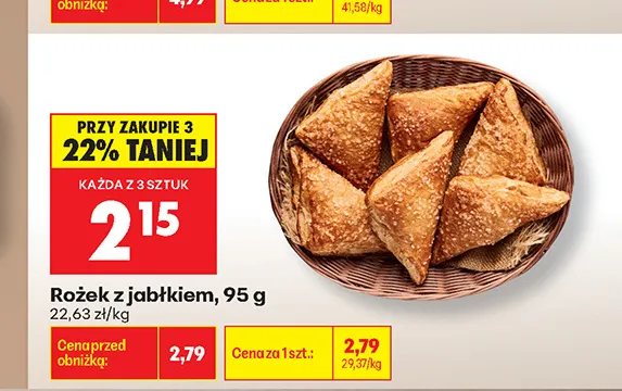 Rożek z jabłkiem promocja w Biedronka