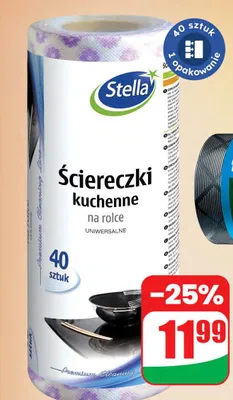 Ściereczki kuchenne na rolce uniwersalne promocja w Dino
