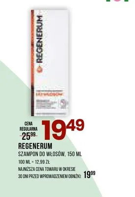 Szampon do włosów Regenerum promocja w Drogerie Natura