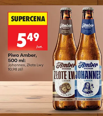 Piwo Amber Johannes promocja w Biedronka