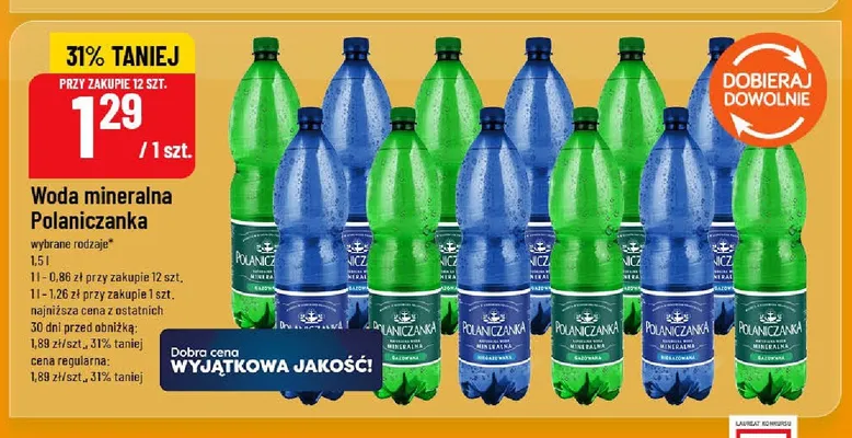 Woda mineralna Polaniczanka gazowana promocja w POLOmarket
