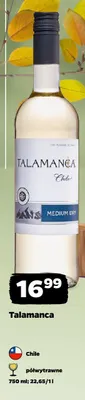Wino białe półwytrawne Talamanca promocja w Netto