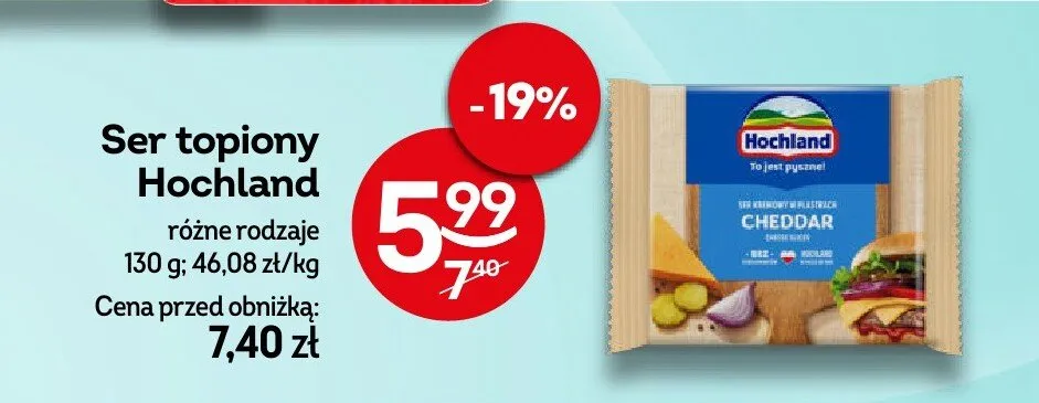 Ser topiony różne rodzaje promocja w Żabka