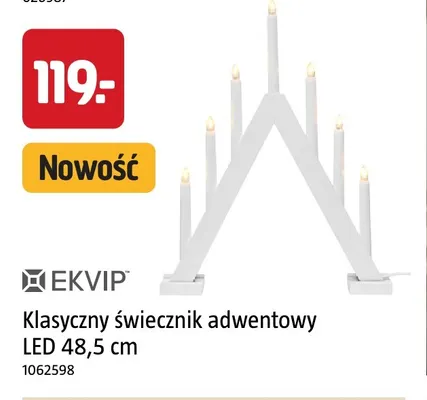 Klasyczny świecznik adwentowy LED 48,5 cm Ekvip promocja w Jula