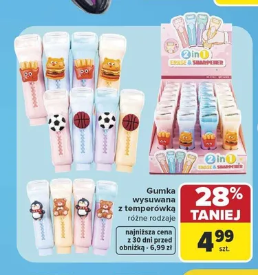 Gumka wysuwana z temperówką promocja w Carrefour