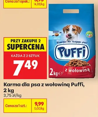 Karma dla psa z wołowiną Puffi promocja w Biedronka