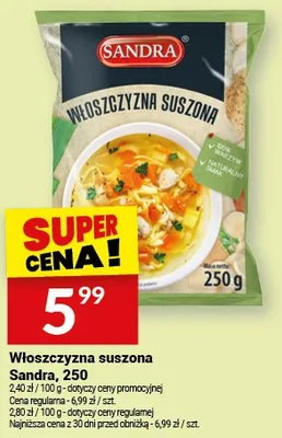 Włoszczyzna suszona Sandra, 250g promocja w Twój Market