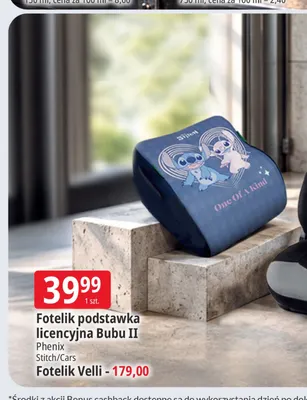 Fotelik podstawka licencyjna Bubu Ii Stitch Phenix promocja w Leclerc