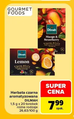 Herbata czarna aromatyzowana Dilmah Lemon promocja w Carrefour Market