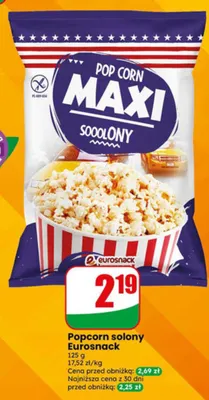Popcorn solony Maxi Eurosnack promocja w Dino