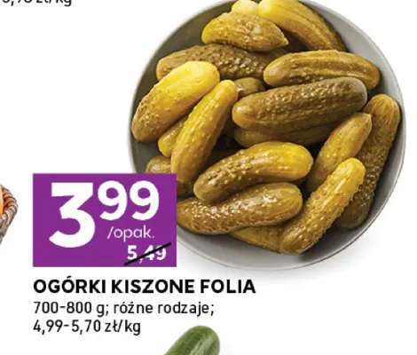 Ogórki kiszone Folia różne rodzaje promocja w Stokrotka