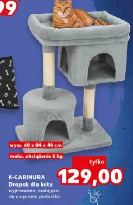 Drapak dla kota wygodowany, nadająca się do prania poduszka promocja w Kaufland