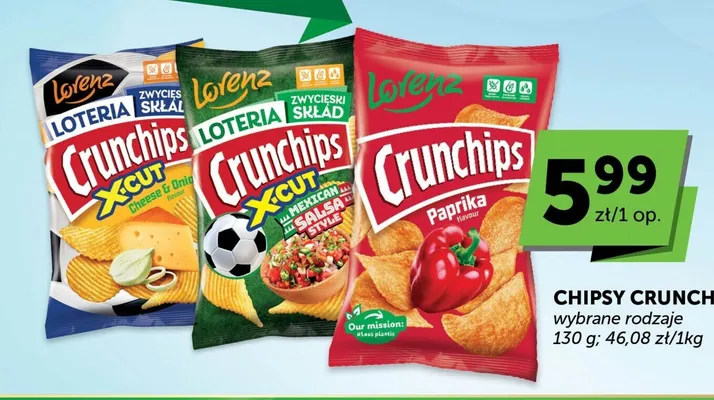 Chipsy Crunchips X-Cut Cheese & Onion promocja w ABC