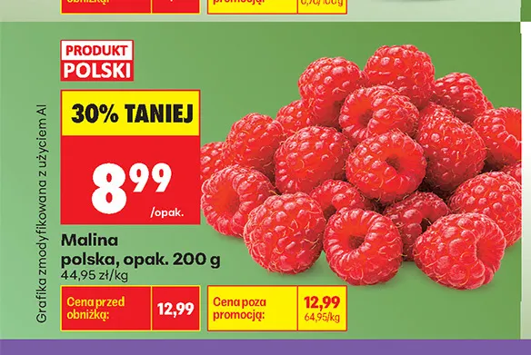 Maliny polskie promocja w Biedronka