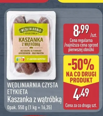 Kaszanka z wątróbką Wędliniarnia promocja w Aldi