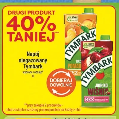 Napój niegazowany Tymbark brzoskwinia-pomarańcza promocja w POLOmarket