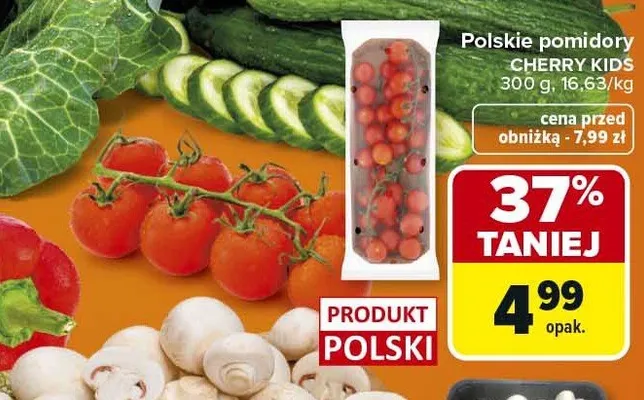 Pomidory Cherry Kids polskie promocja w Carrefour