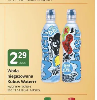 Woda smakowa Kubuś Waterrr cytryna promocja w Marketvita