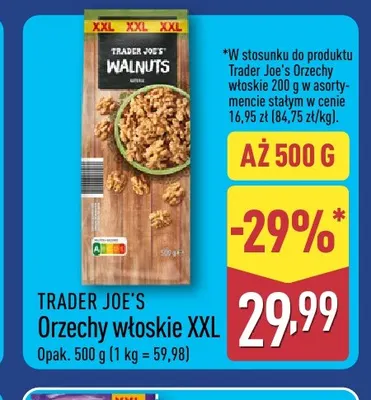 Orzechy włoskie XXL Trader Joe's promocja w Aldi