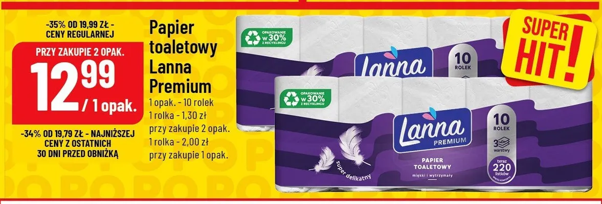 Papier toaletowy Premium promocja w POLOmarket