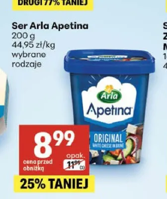 Ser Arla Apetina Original promocja w Delikatesy Centrum
