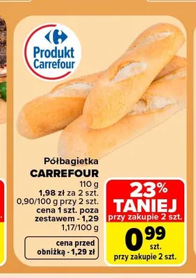 Półbagietka Carrefour promocja w Carrefour