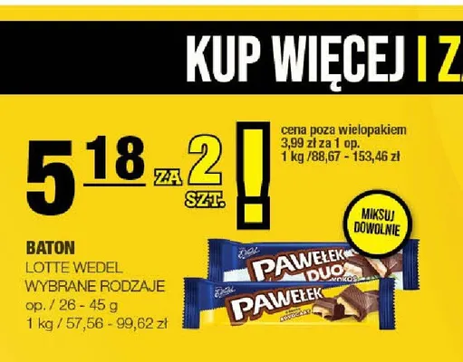 Baton Pawełek Wedel promocja w SPAR