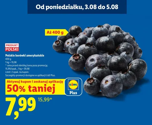 Polskie borówki amerykańskie promocja w Lidl