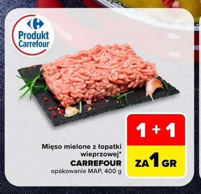 Mięso mielone z łopatki wieprzowej Carrefour promocja w Carrefour