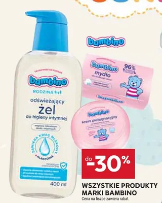 Żel do higieny intymnej Bambino Rodzina odświeżający promocja w Stokrotka