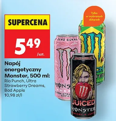Napój energetyczny Bad Apple promocja w Biedronka