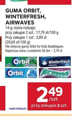 Guma do żucia Orbit promocja w Stokrotka