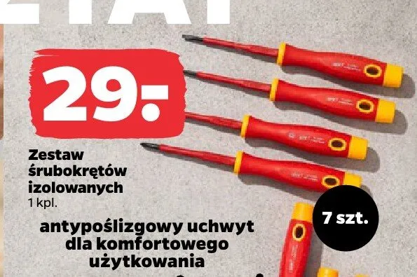 Zestaw śrubokrętów izolowanych TECHLINER promocja w Netto