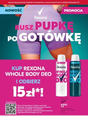 Dezodorant w sprayu Rexona Men Whole Body Deo promocja w Rossmann