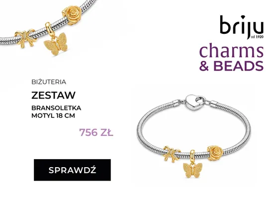 Zestaw bransoletka Motyl 18 cm Briju promocja w Briju