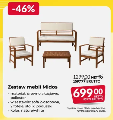 Zestaw mebli Midos promocja w Makro