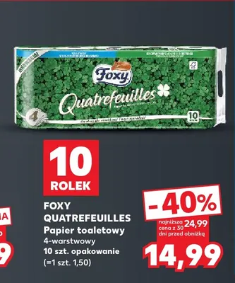 Papier toaletowy 4-warstwowy Foxy Quatrefeuilles promocja w Kaufland