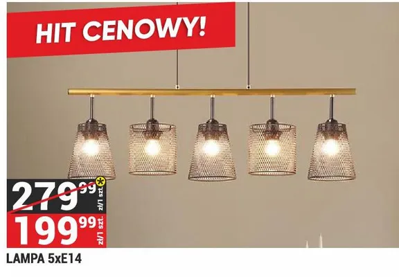 Lampa 5xE14 promocja w Merkury Market
