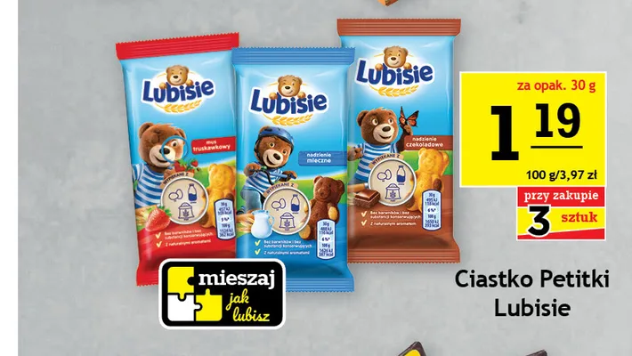 Ciastko Petitki Lubisie z nadzieniem czekoladowym promocja w Gram Market