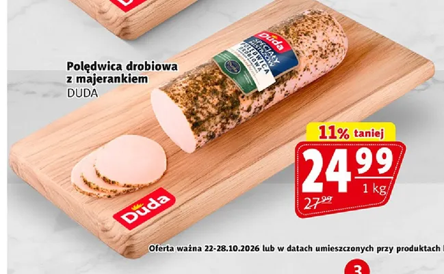 Polędwica drobiowa z majerankiem Duda promocja w Prim Market