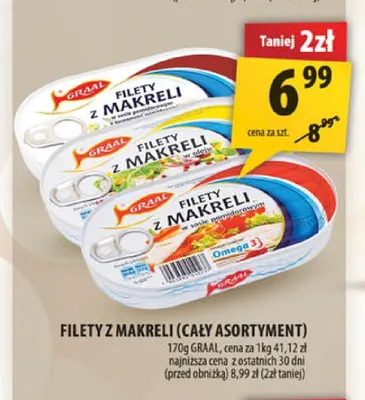 Filety z makreli w sosie pomidorowym Graal promocja w Arhelan