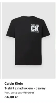 T-shirt z nadrukiem Calvin Klein czarny promocja w Lounge by Zalando