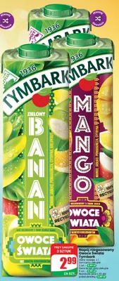 Napój niegazowany Owoce Świata zielony banan Tymbark promocja w Dino