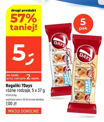 Rogaliki różne rodzaje, 5 x 37g promocja w Dealz
