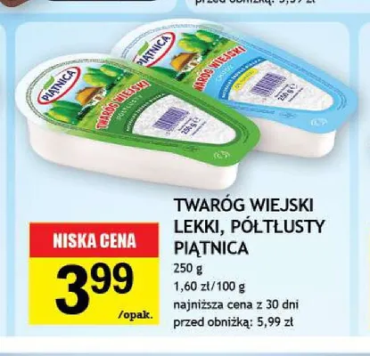 Twaróg wiejski półtłusty Piątnica promocja w Gram Market